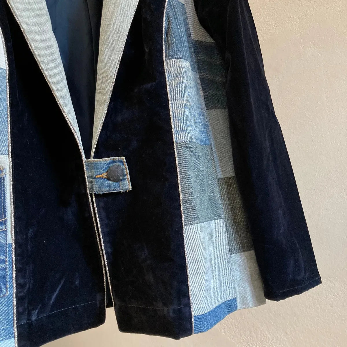 Ladies Velvet Denim Jacket, Blazer Size 40