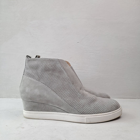 Womens Grey Wedge Heel Casual Shoes Size 39