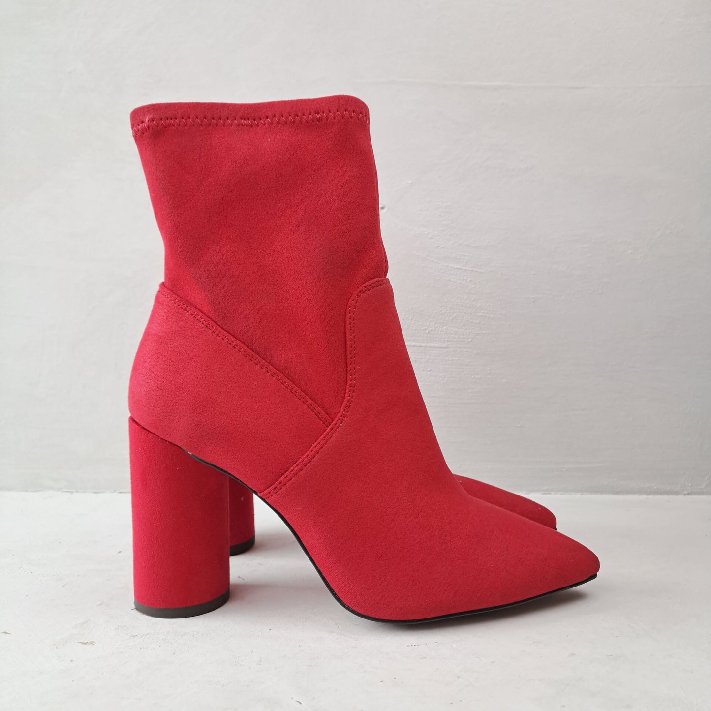 Womens Red Ankle Boots Size 36.5
