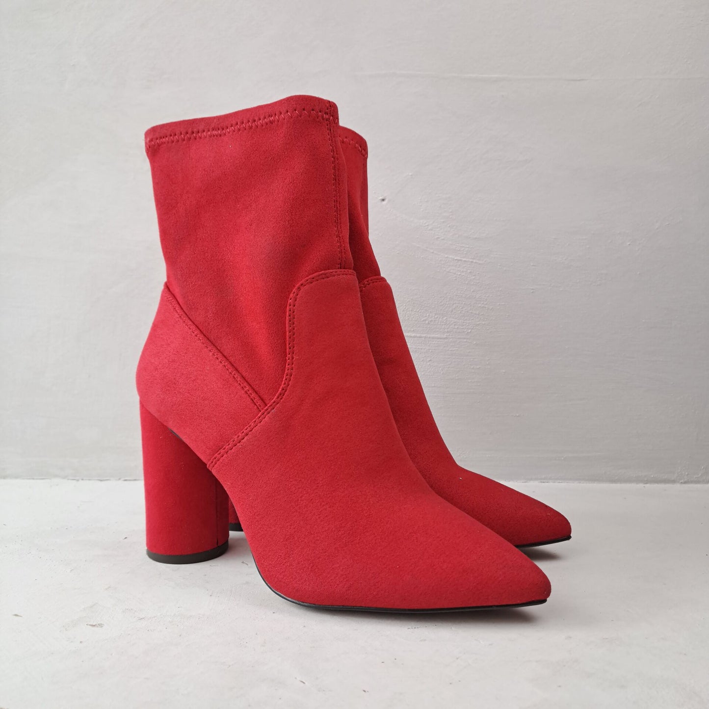 Womens Red Ankle Boots Size 36.5