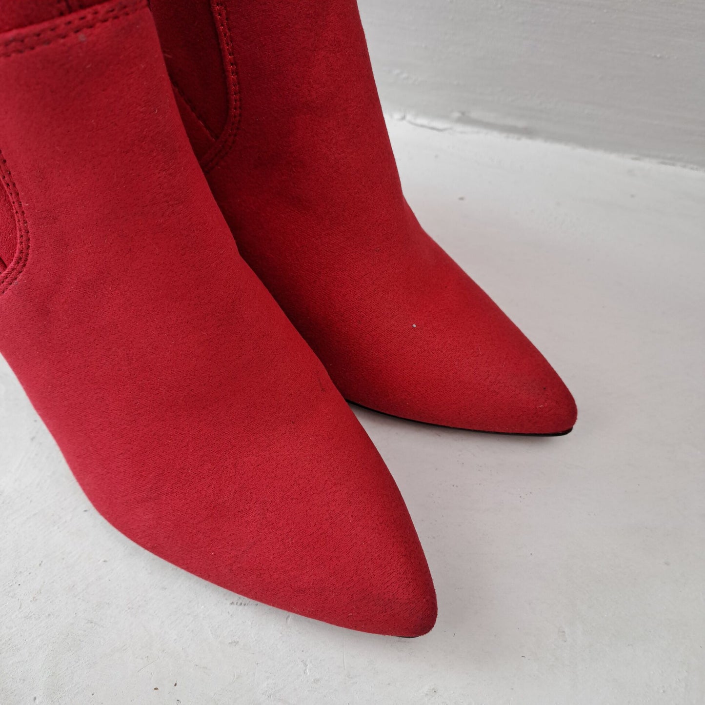 Womens Red Ankle Boots Size 36.5