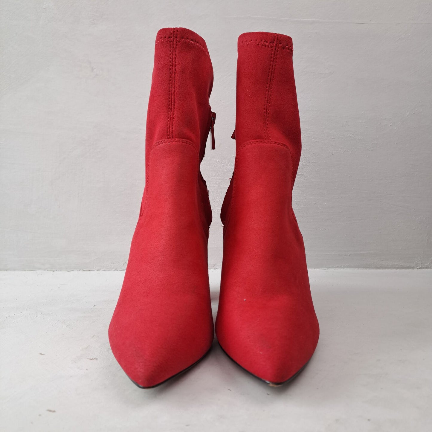 Womens Red Ankle Boots Size 36.5