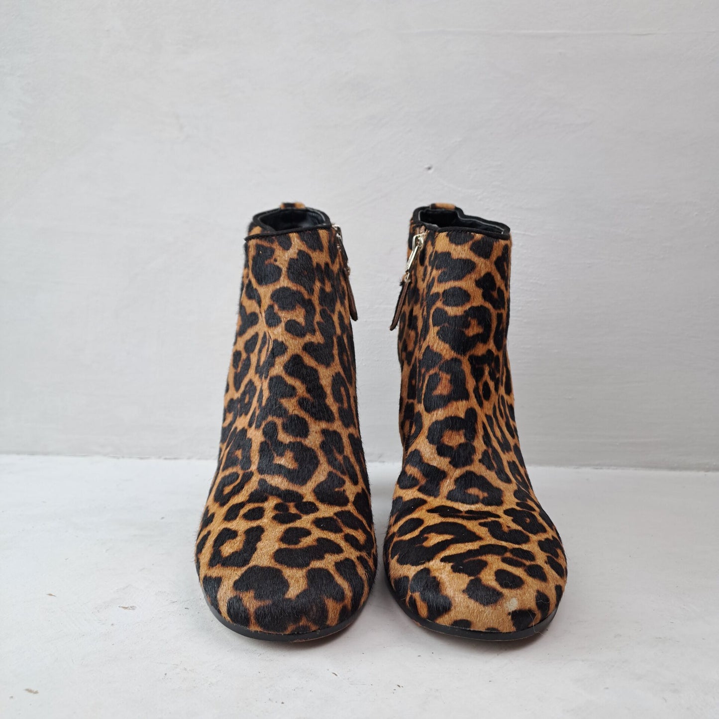 Sam Edelman Womens CAMBELL Leopard Ankle Boots Size 38.5