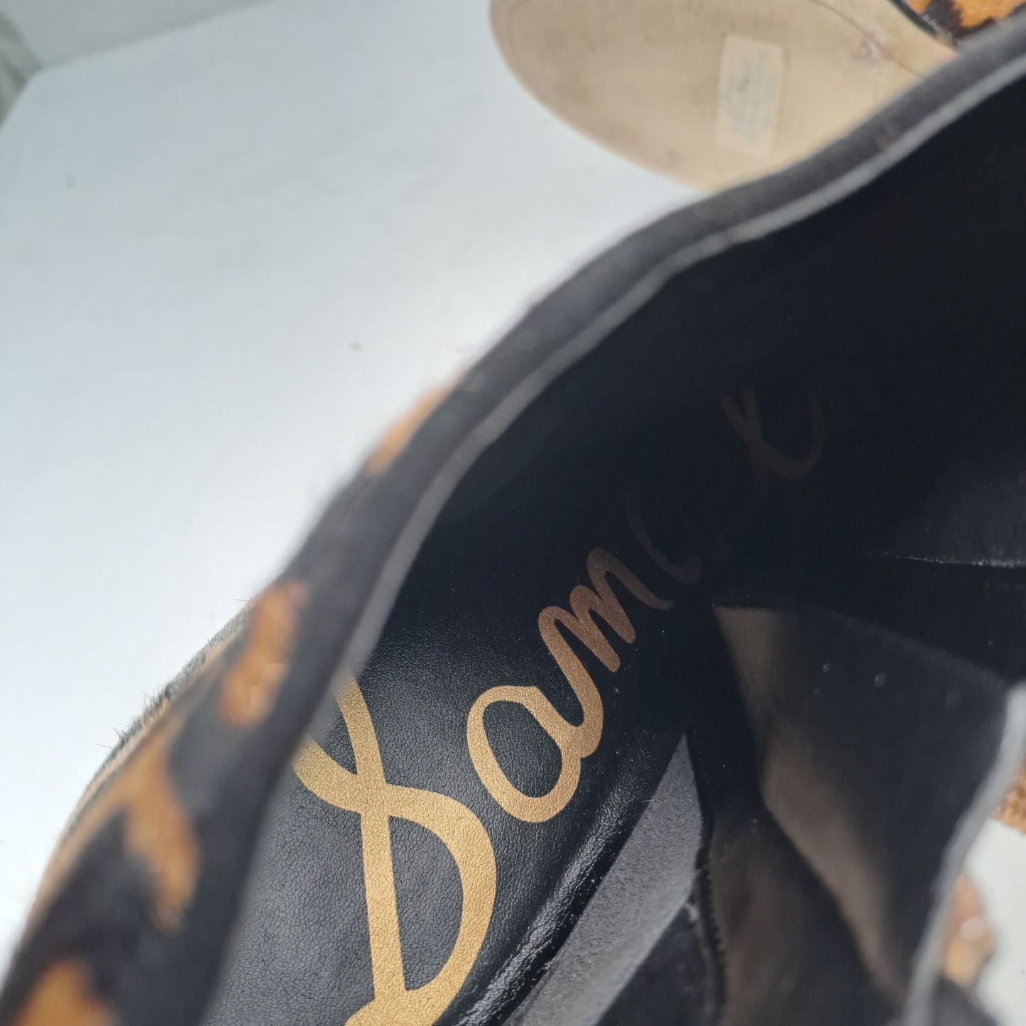 Sam Edelman Womens CAMBELL Leopard Ankle Boots Size 38.5