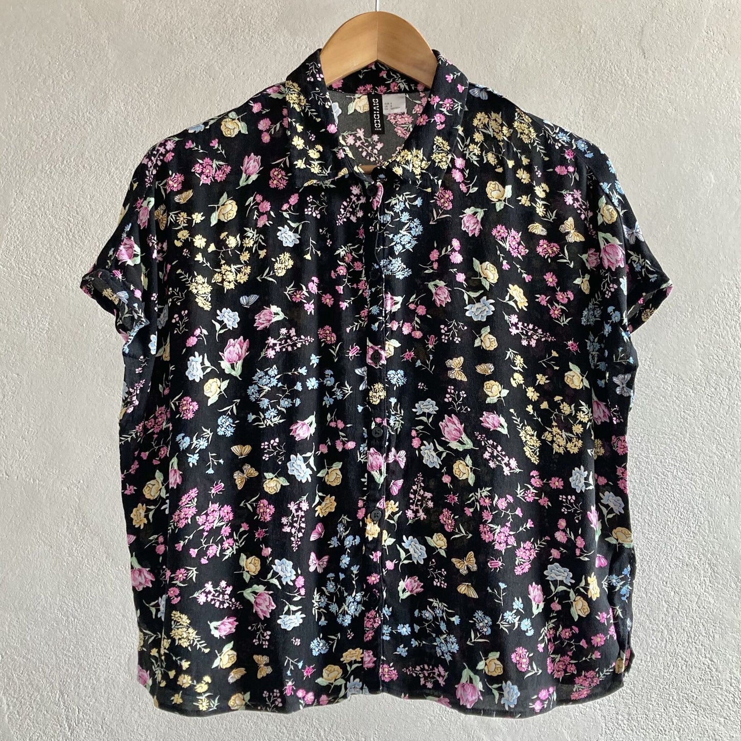 H&M Divided Womens Floral Top Size S