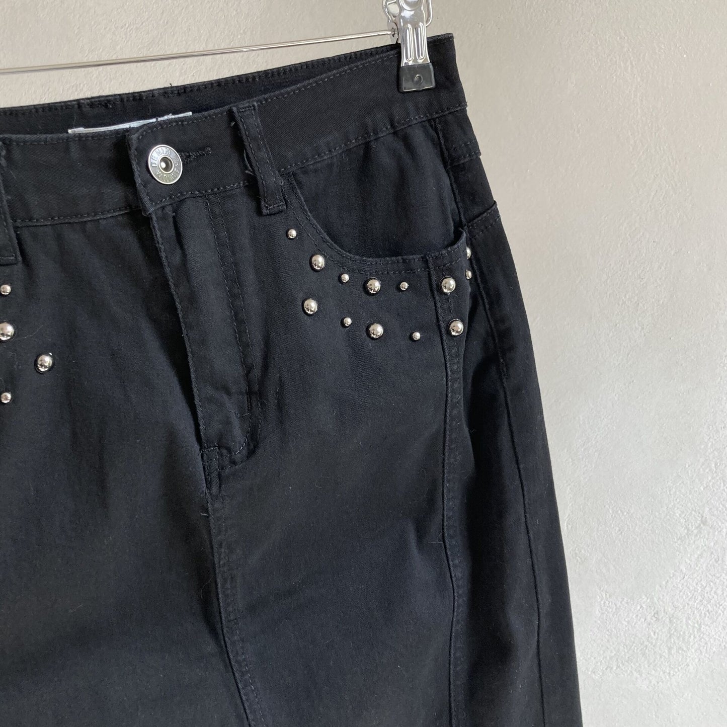 Cellbes Womens Black Denim Skirt Size 38