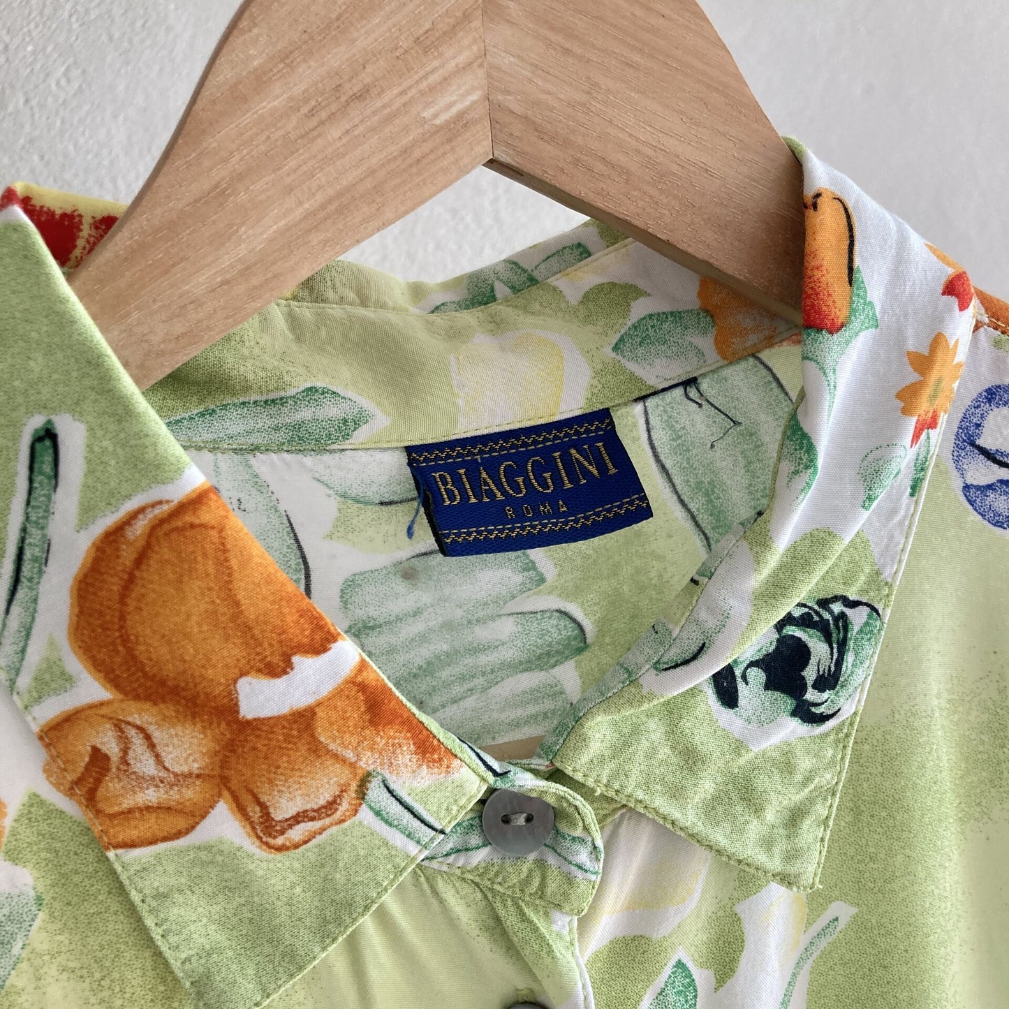 Biaggini Womens Floral Summer Blouse Size 46