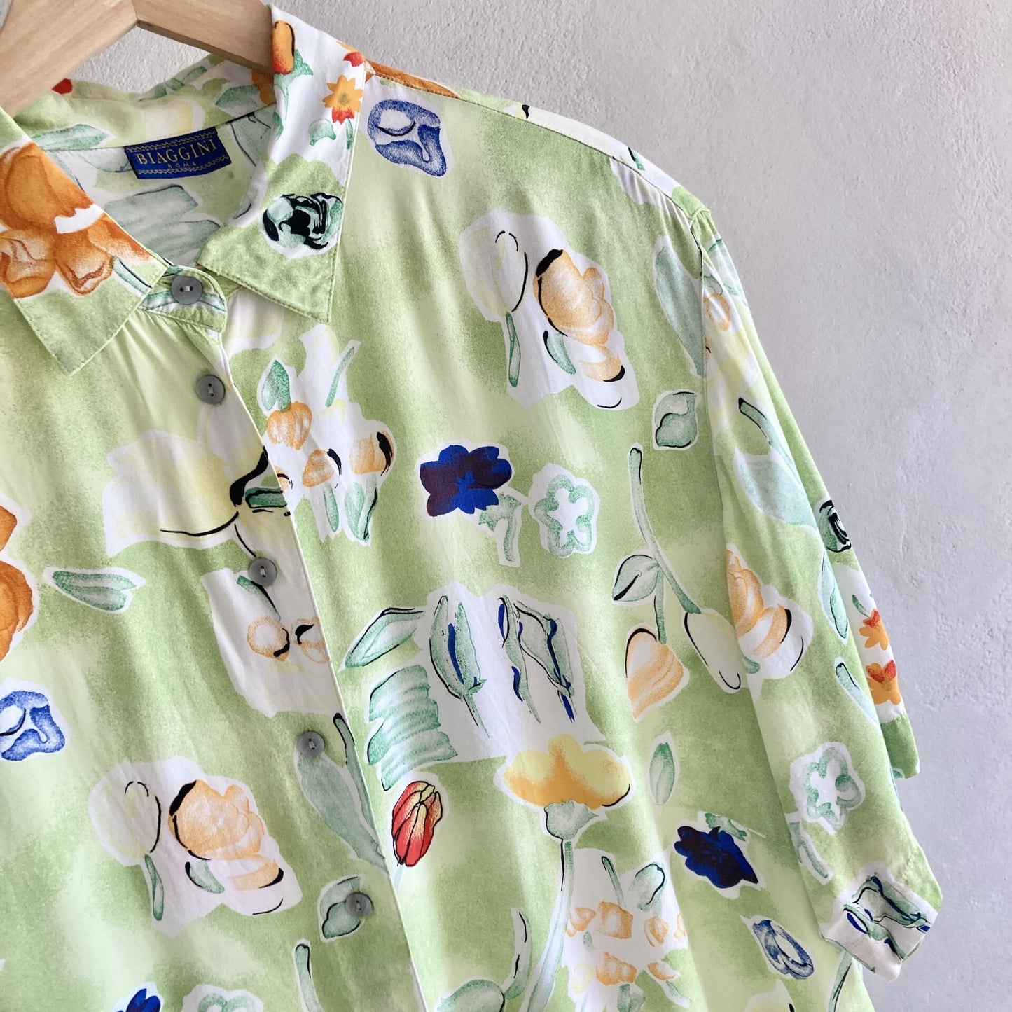 Biaggini Womens Floral Summer Blouse Size 46