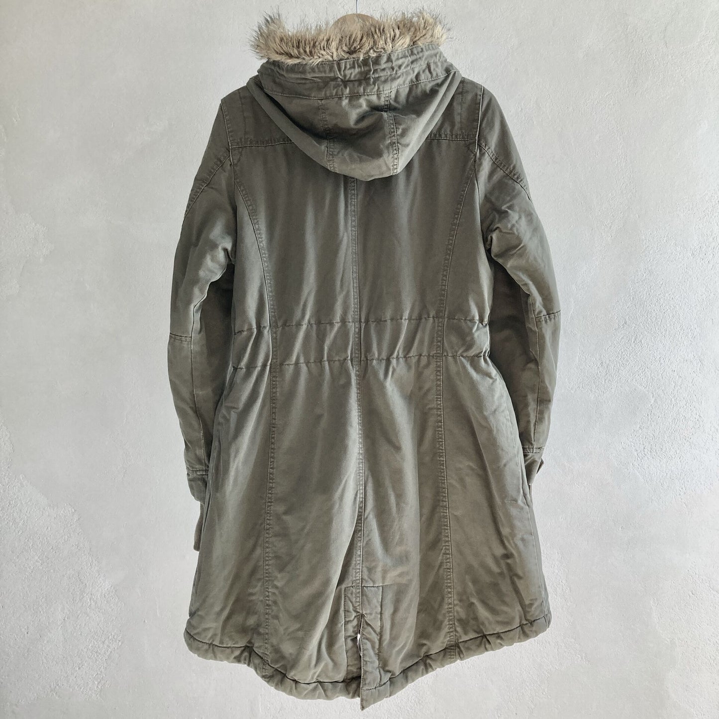 Lindex Womens Khaki Parka Coat Size 40
