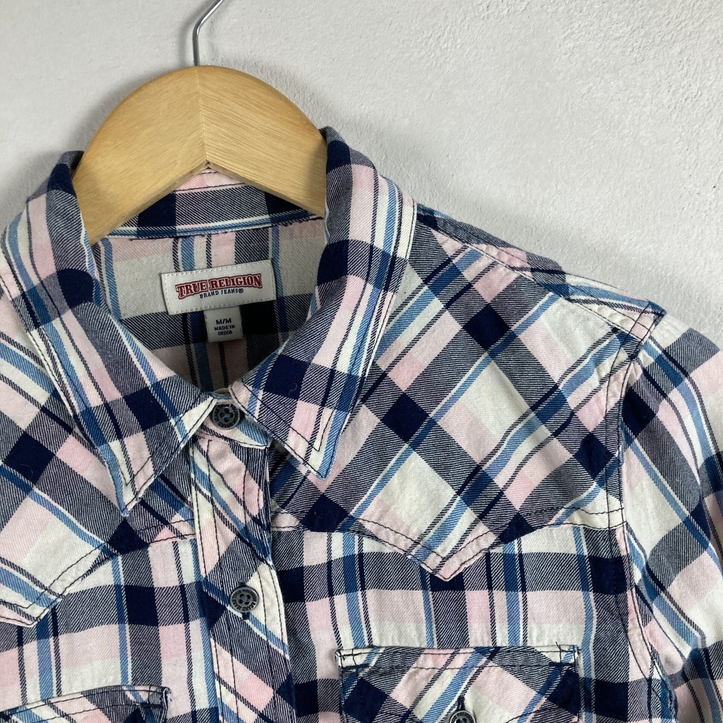 True Religion Womens Check Shirt Size M
