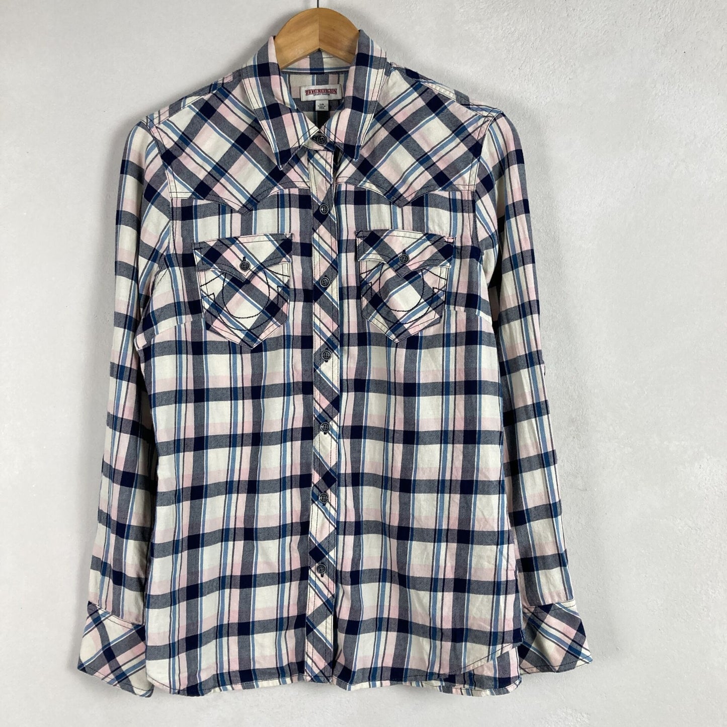 True Religion Womens Check Shirt Size L