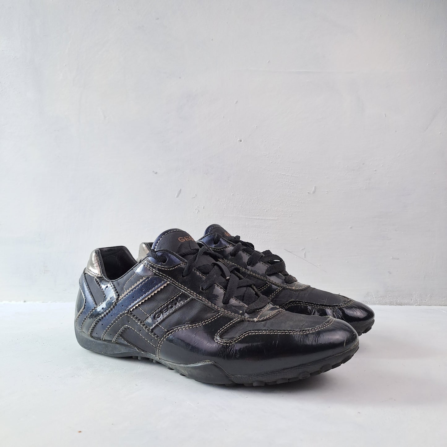 Womens Geox Black Trainers Size 38