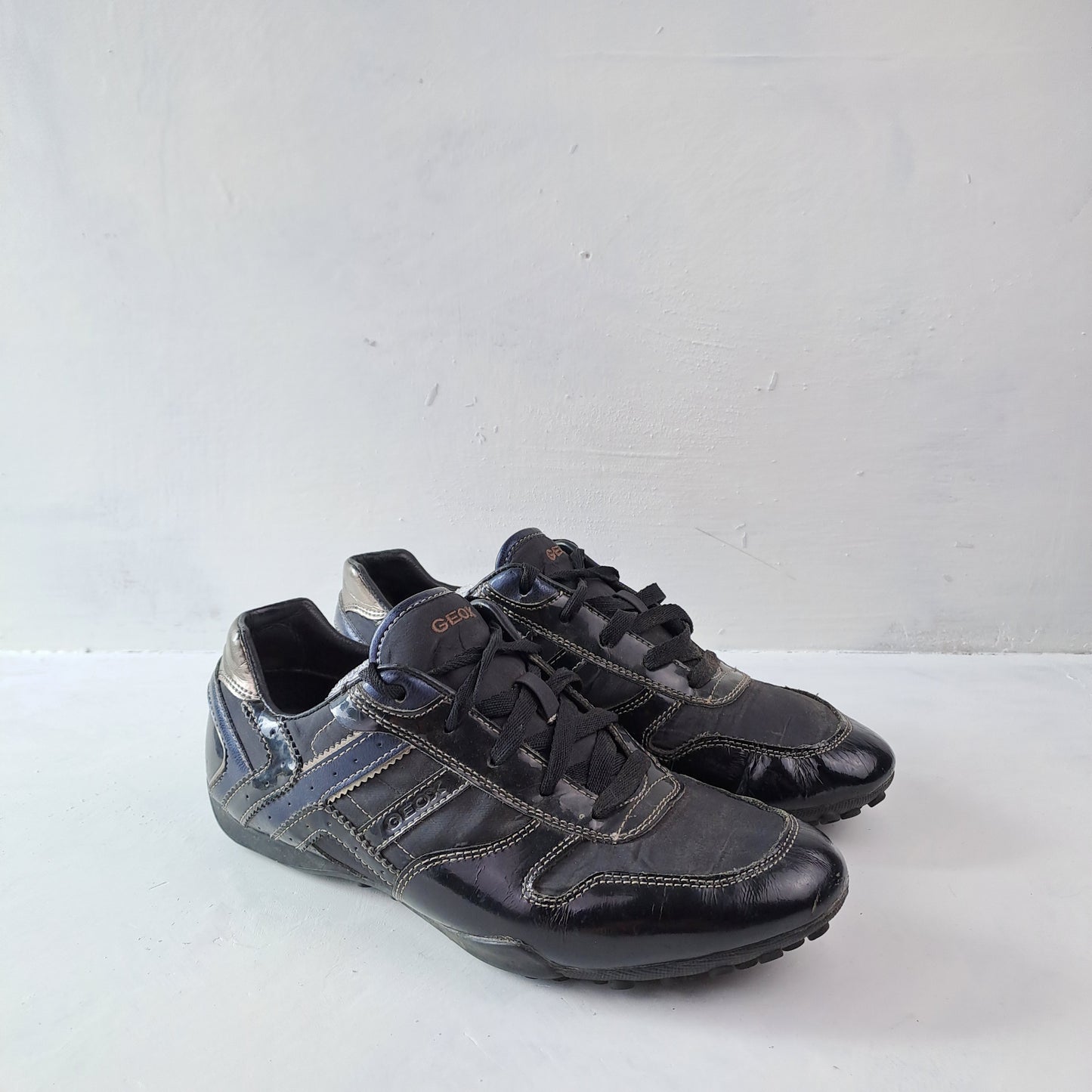 Womens Geox Black Trainers Size 38