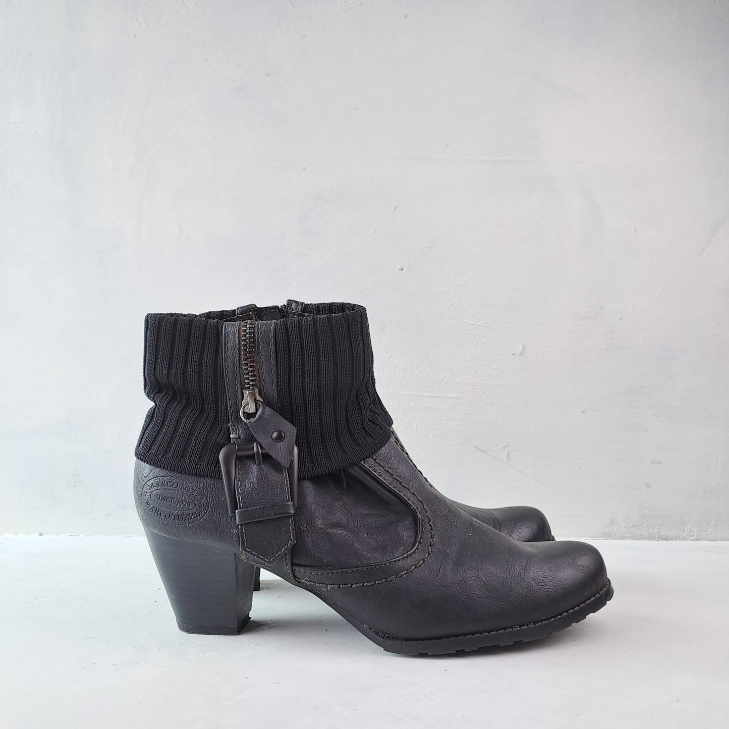 Marco Tozzi Ladies Black Ankle Boots Size 38