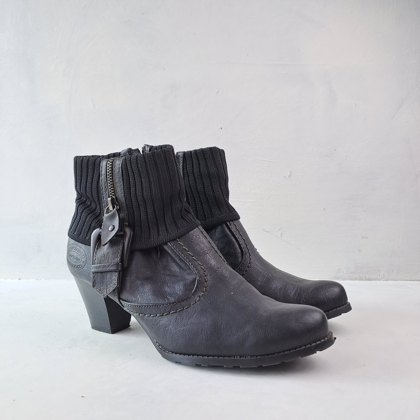 Marco Tozzi Ladies Black Ankle Boots Size 38