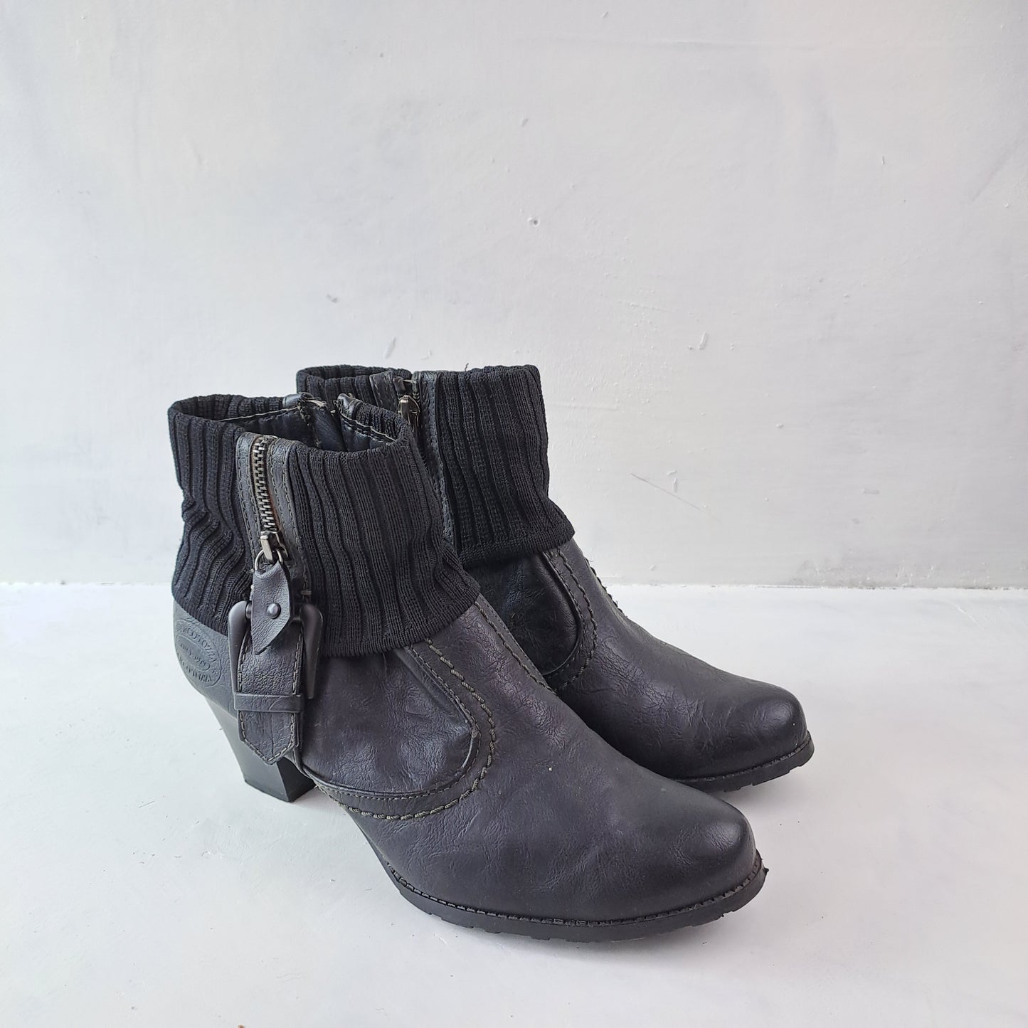 Marco Tozzi Ladies Black Ankle Boots Size 38