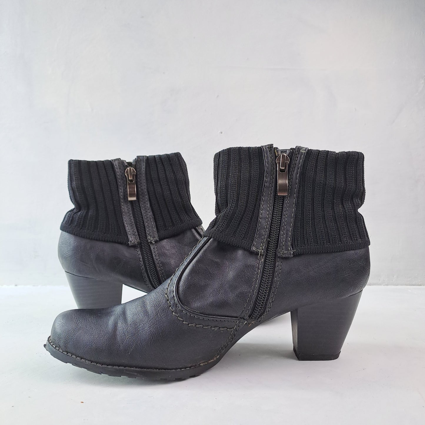 Marco Tozzi Ladies Black Ankle Boots Size 38