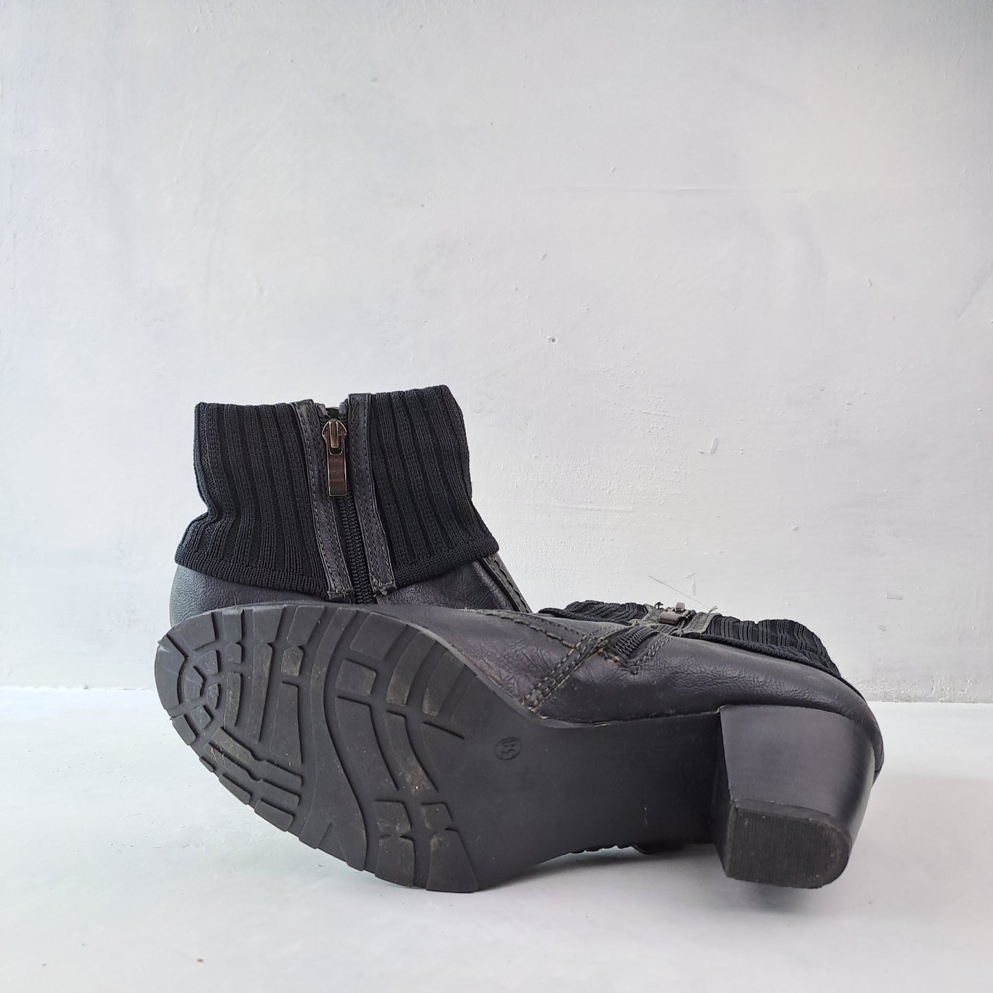 Marco Tozzi Ladies Black Ankle Boots Size 38