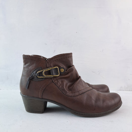Earth Origins Womens Brown Ankle Boots Size 38