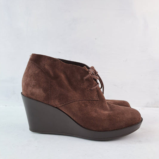 Cole Haan Womens Brown Ankle Boots Size 38
