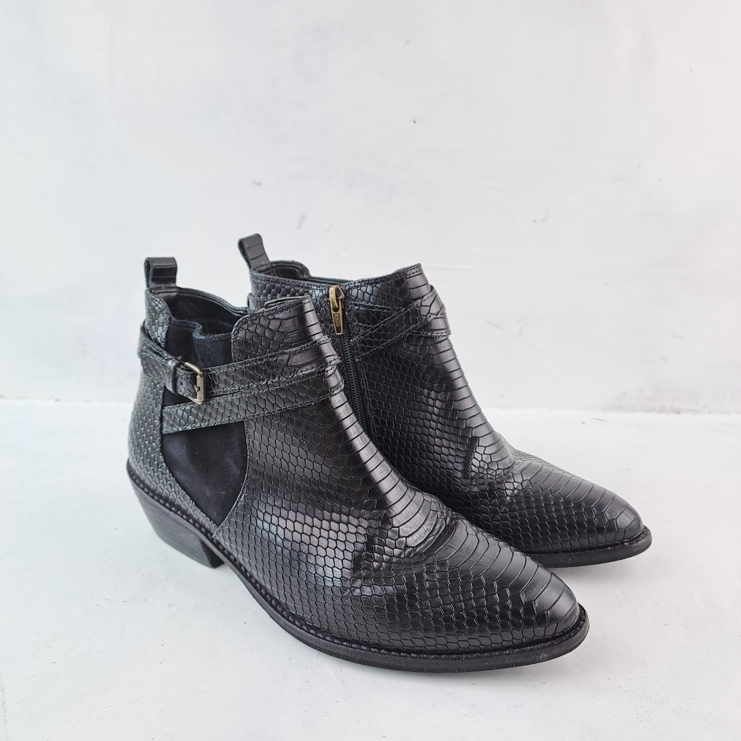 Pasqualini Womens Black Ankle Boots Size 37