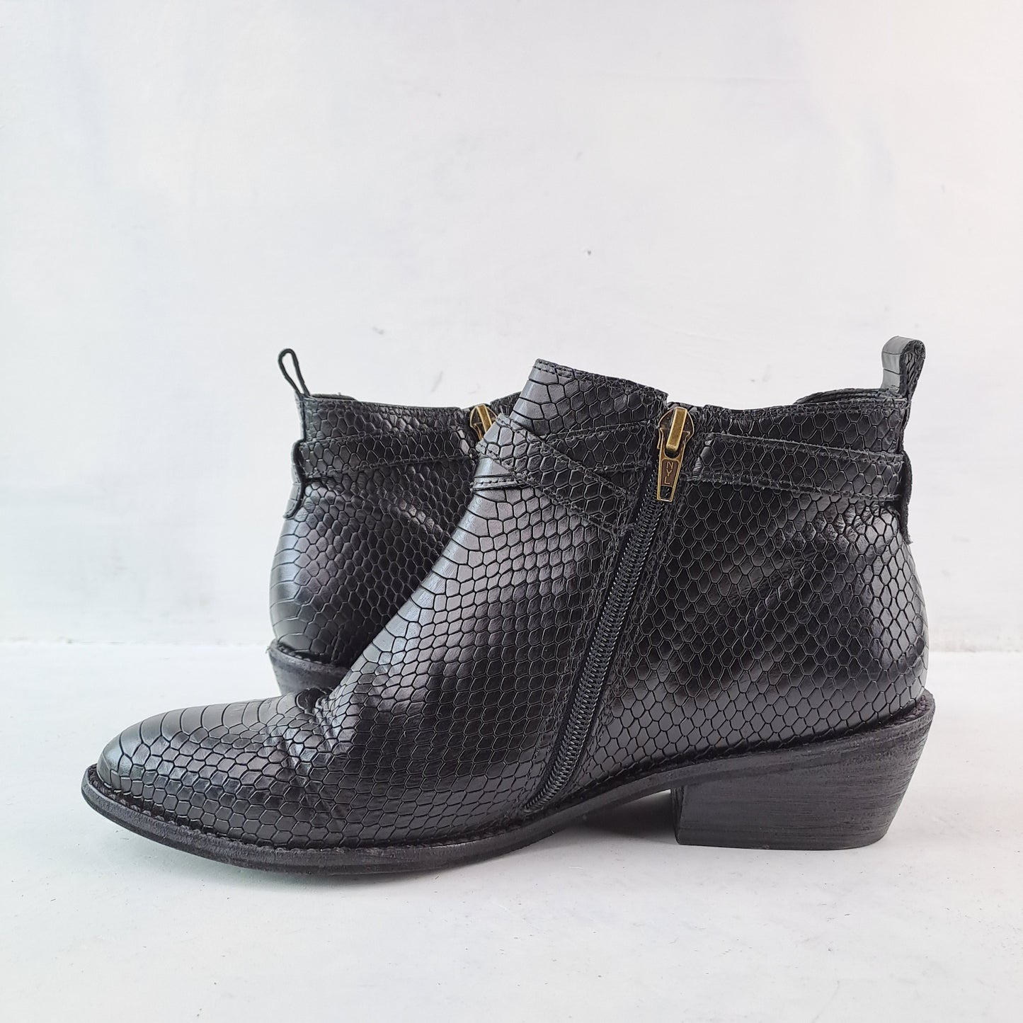 Pasqualini Womens Black Ankle Boots Size 37