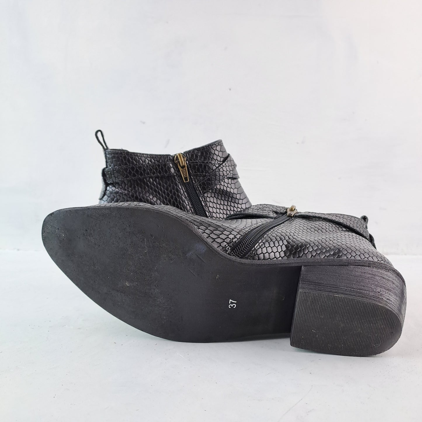 Pasqualini Womens Black Ankle Boots Size 37