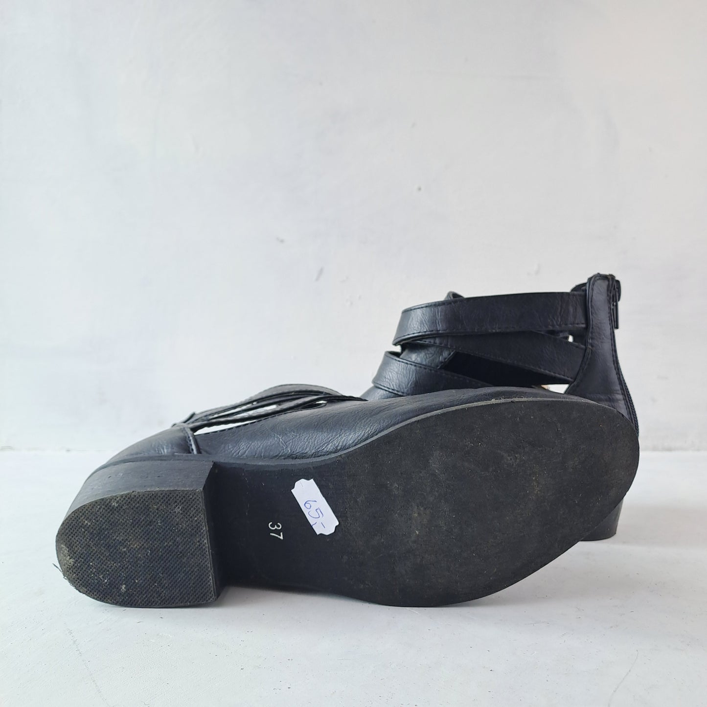 Duffy Ladies Black Ankle Boots Size 37