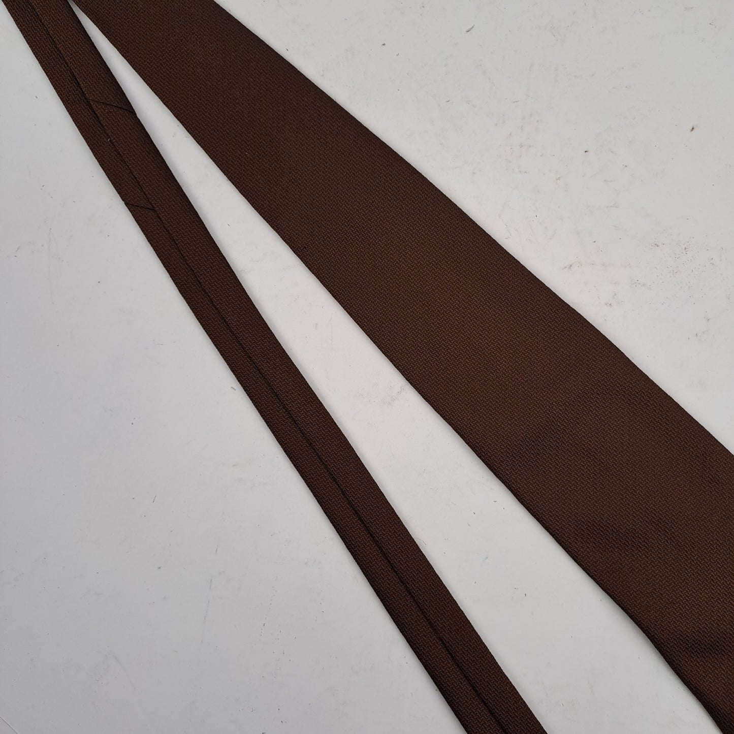 System Seta Mens Brown Silk Tie