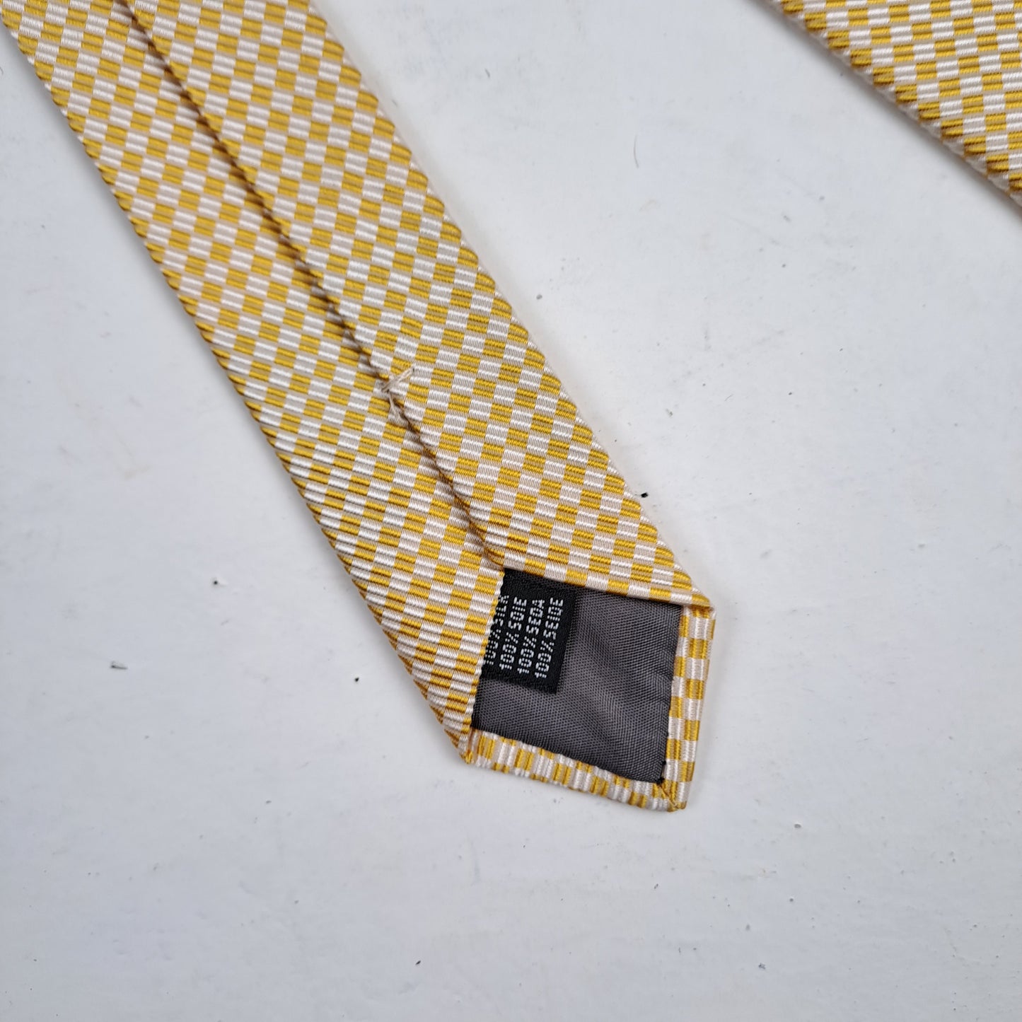 YVES GERARD Meeste Kollane Lips Tie 100% Siid