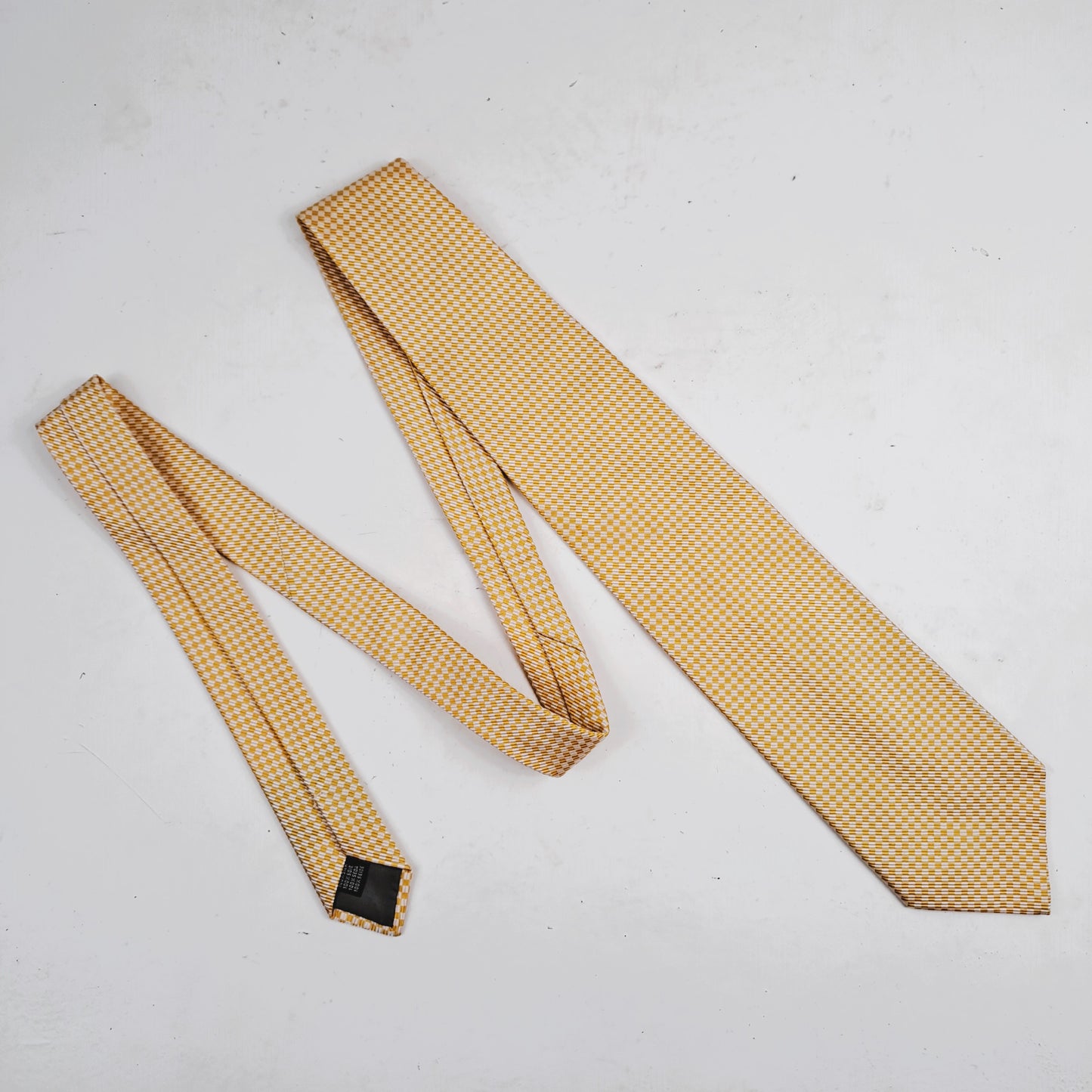 YVES GERARD Meeste Kollane Lips Tie 100% Siid