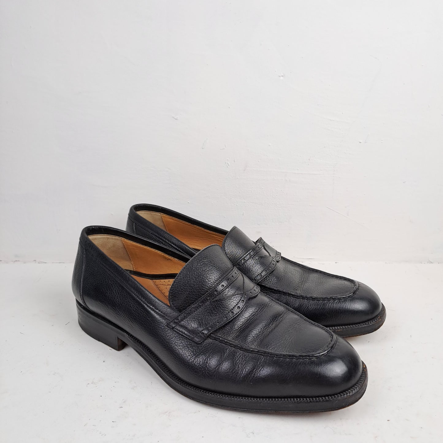 Melluso Mens Black Slip on Shoes Size 41