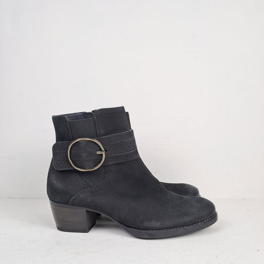 Ladies Black Ankle Boots Size 36