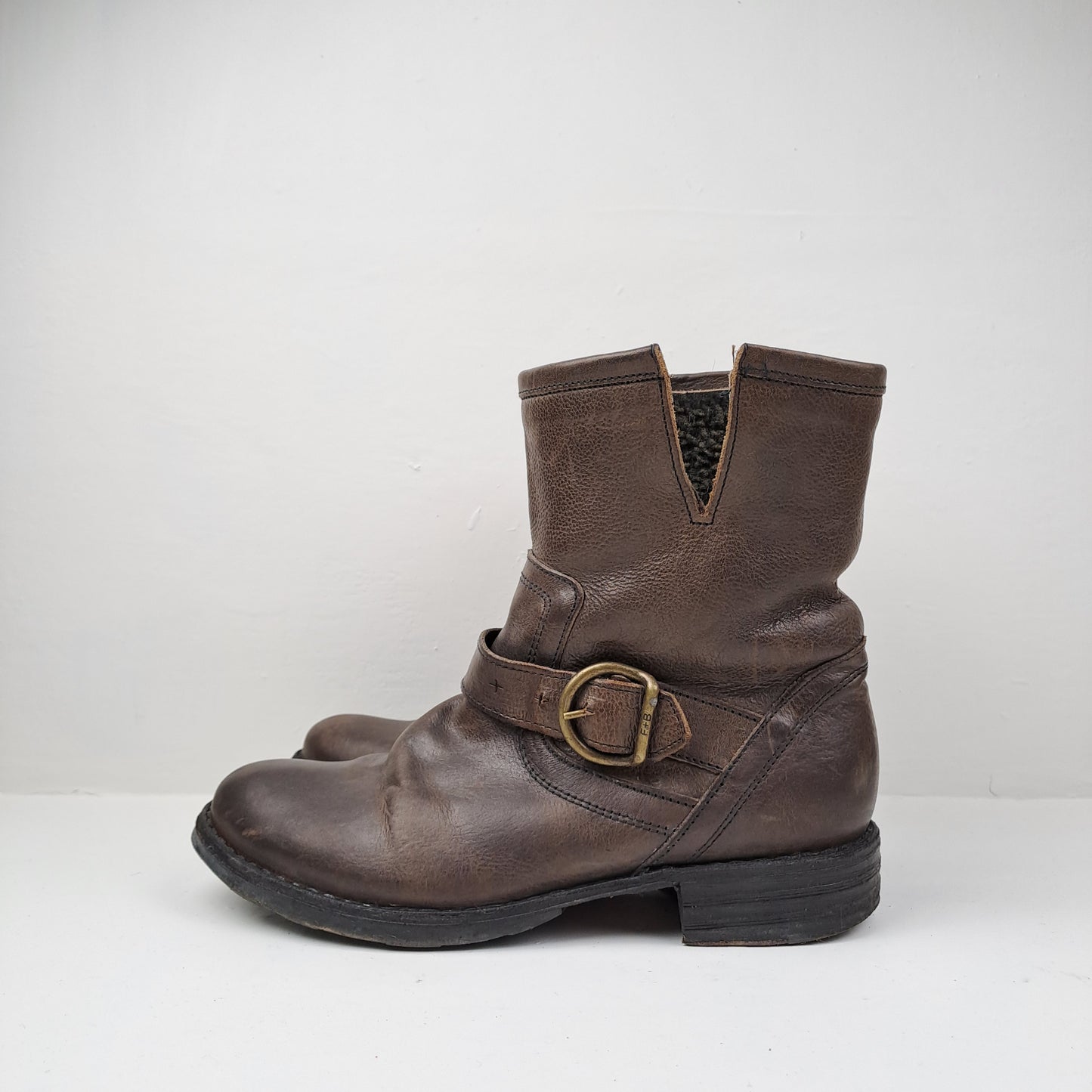 Fiorentini + Baker Womens Brown Biker Ankle Boots Size 36