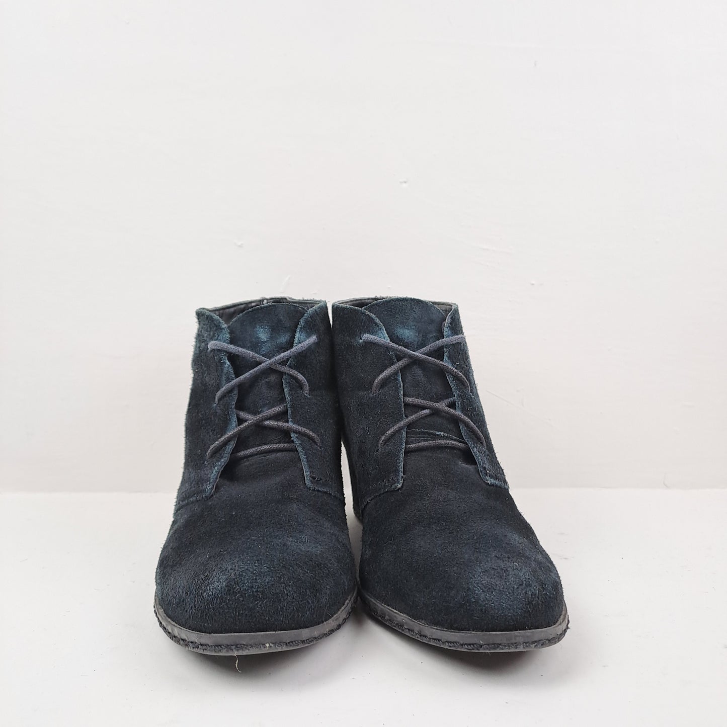 Franco Sarto Womens Black Wedge Heel  Ankle Boots Size 38