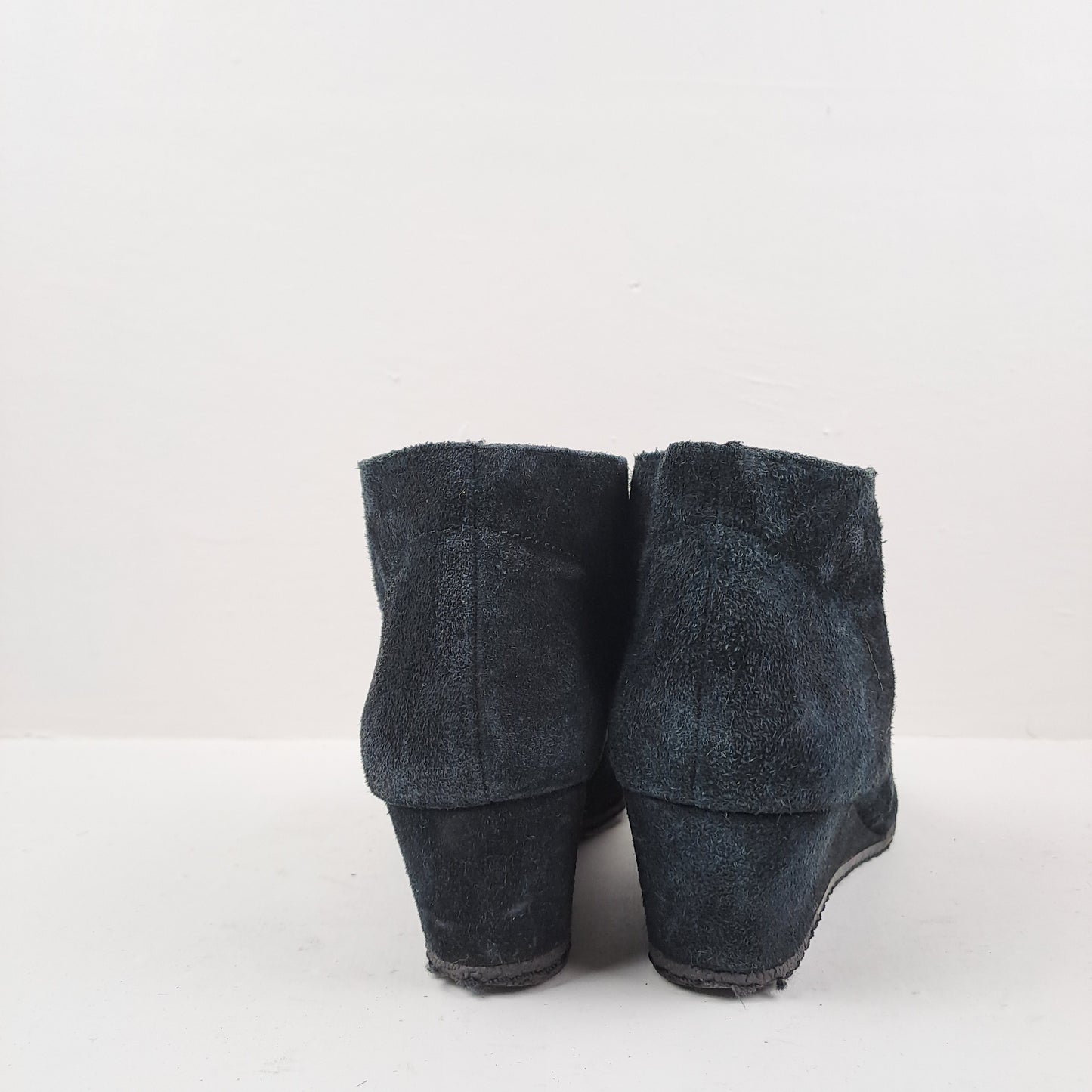 Franco Sarto Womens Black Wedge Heel  Ankle Boots Size 38