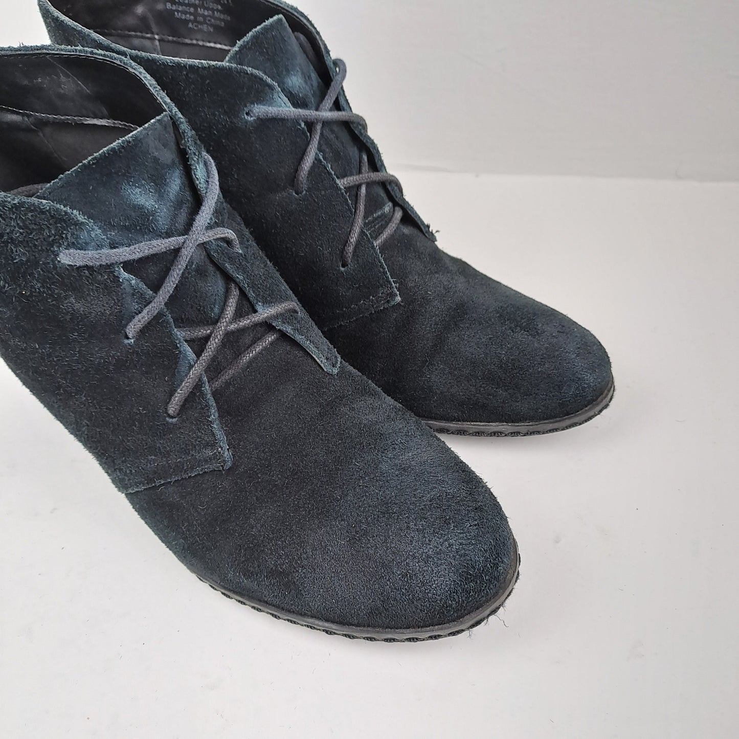 Franco Sarto Womens Black Wedge Heel  Ankle Boots Size 38