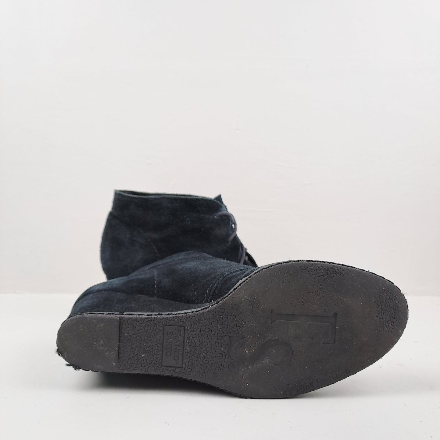 Franco Sarto Womens Black Wedge Heel  Ankle Boots Size 38