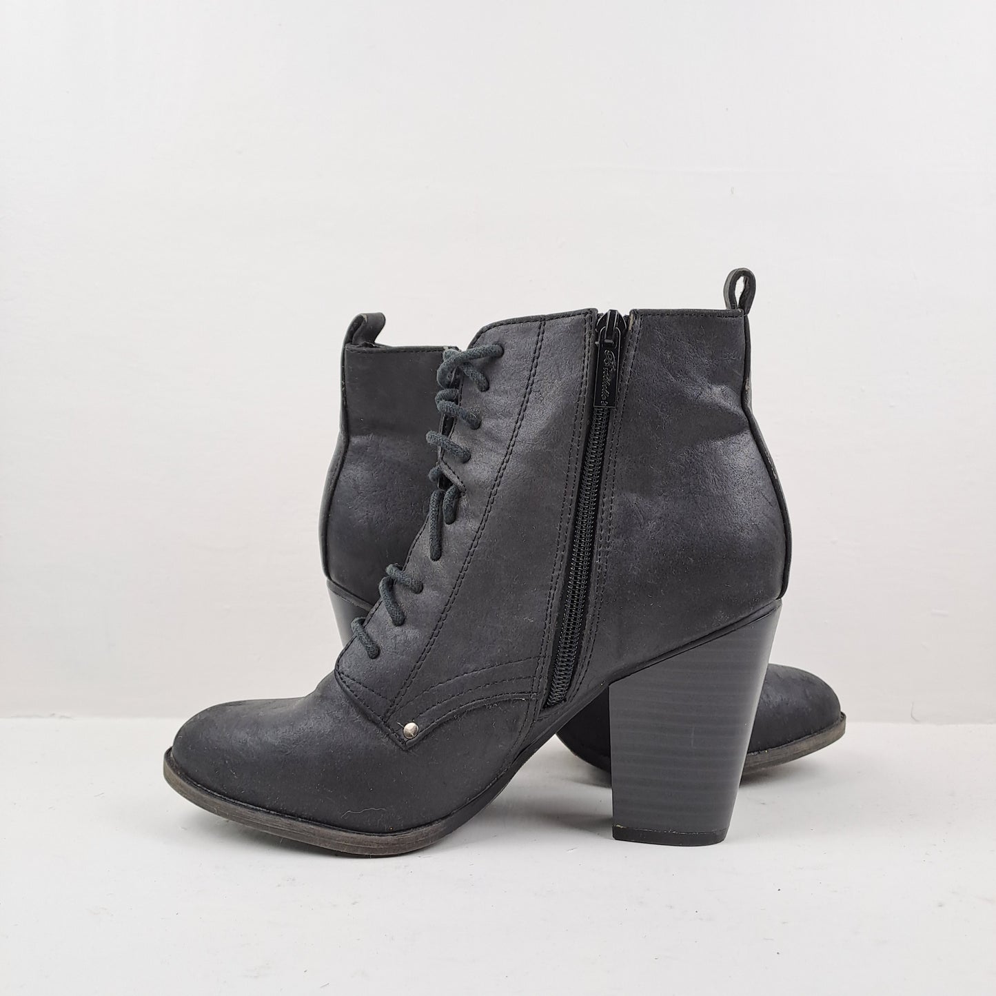 Breckelles Womens Black Ankle Boots Size 39