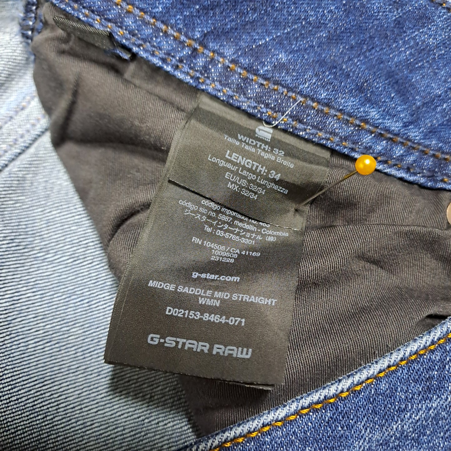 G-Star Raw Womens Straight Jeans Size W32/L34