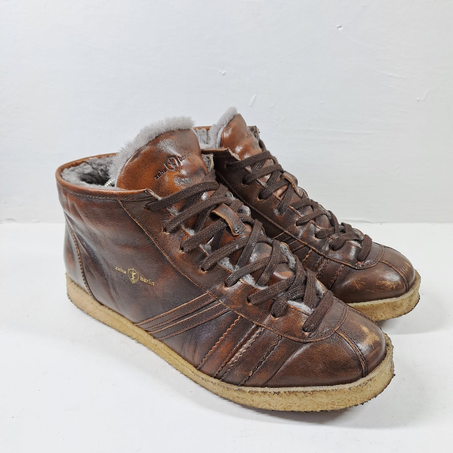 Zeha Berlin Meeste Pruunid Trainer High Tossud Suurus 41