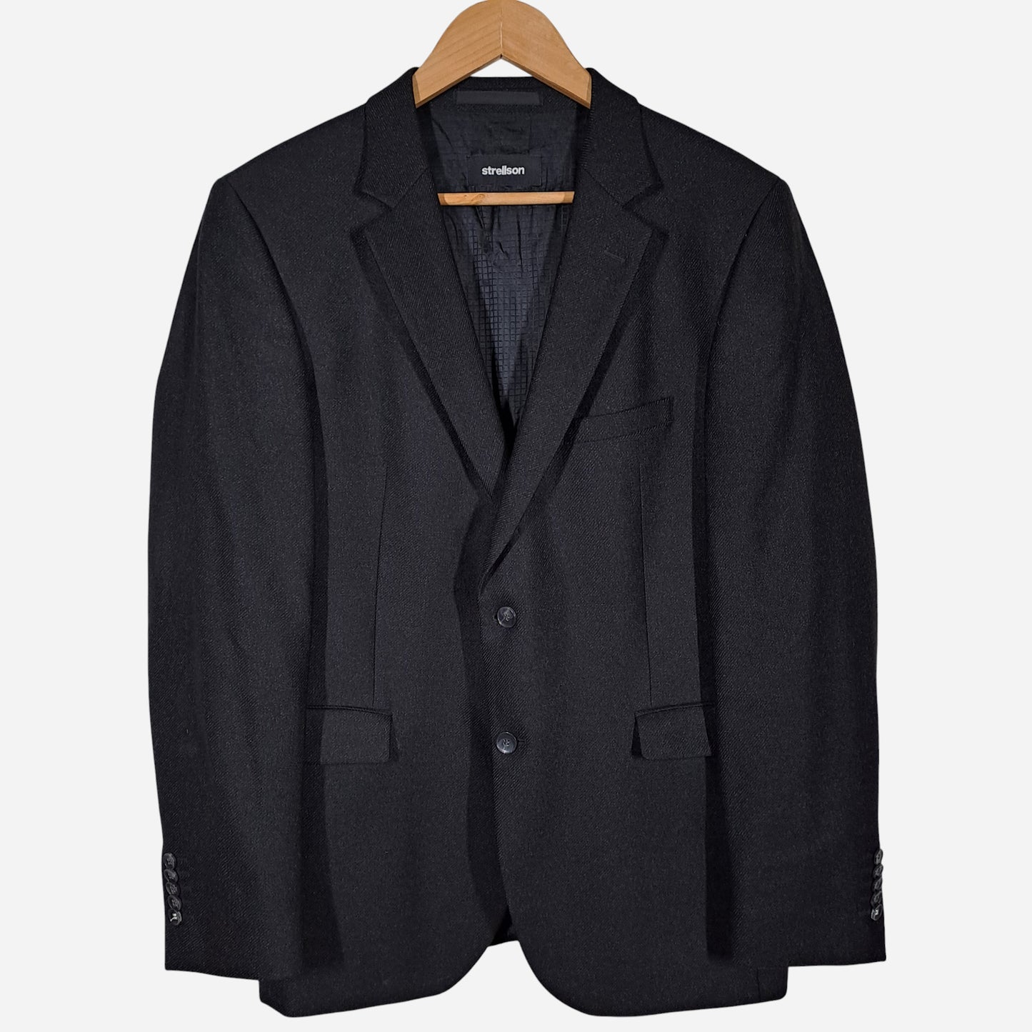 Strellson Mens Black Wool Blazer Size 50 / L