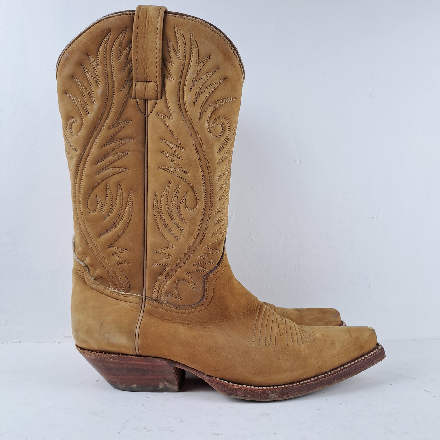 Dr.Adams Womens Cowgirl / Cowboy Brown Boots Size 38
