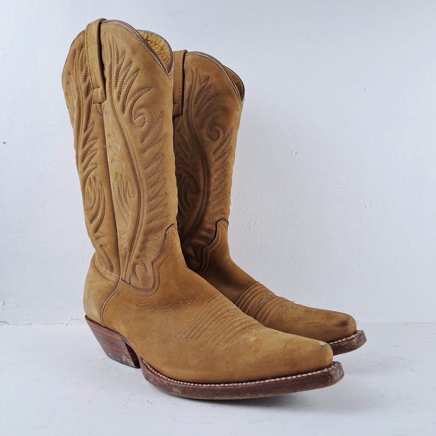 Dr.Adams Womens Cowgirl / Cowboy Brown Boots Size 38