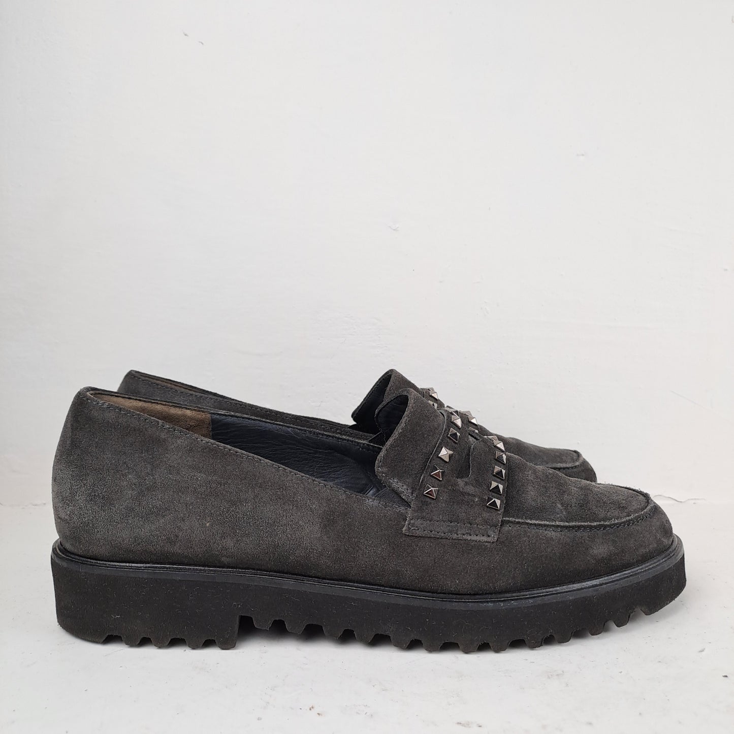 Paul Green Naiste Nahast Hallid Kingad Loafers Suurus 38.5