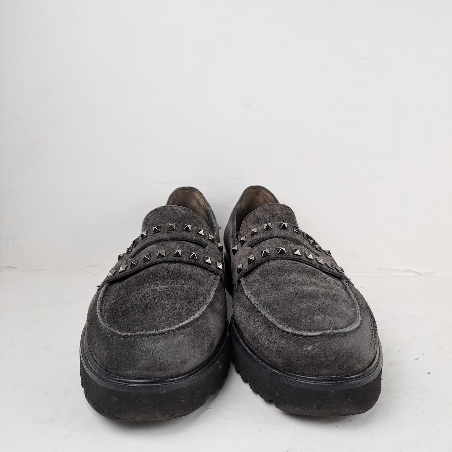 Paul Green Naiste Nahast Hallid Kingad Loafers Suurus 38.5