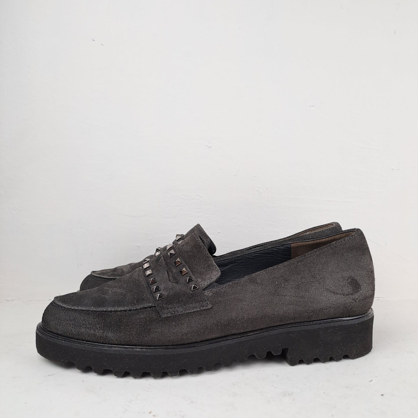 Paul Green Naiste Nahast Hallid Kingad Loafers Suurus 38.5