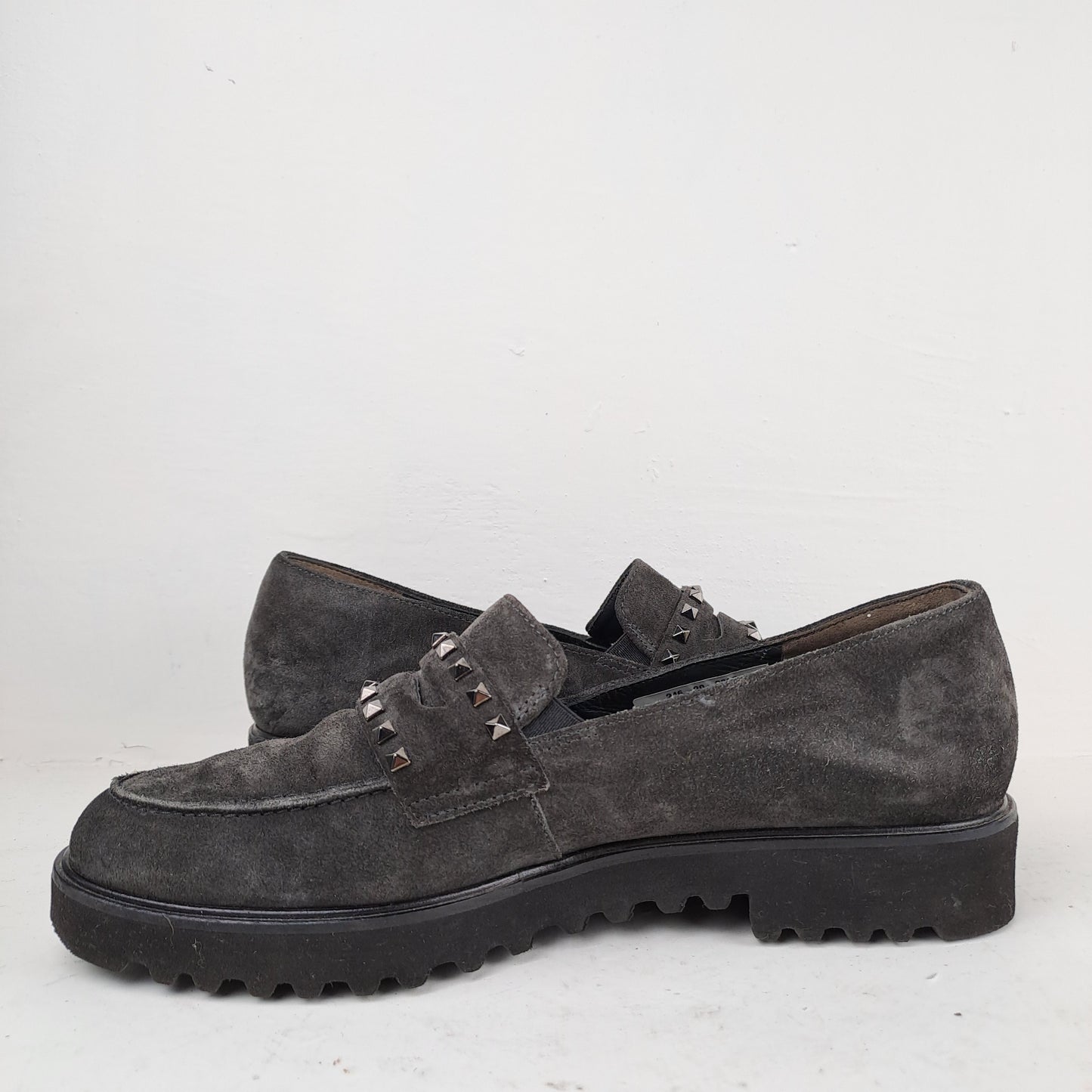 Paul Green Naiste Nahast Hallid Kingad Loafers Suurus 38.5