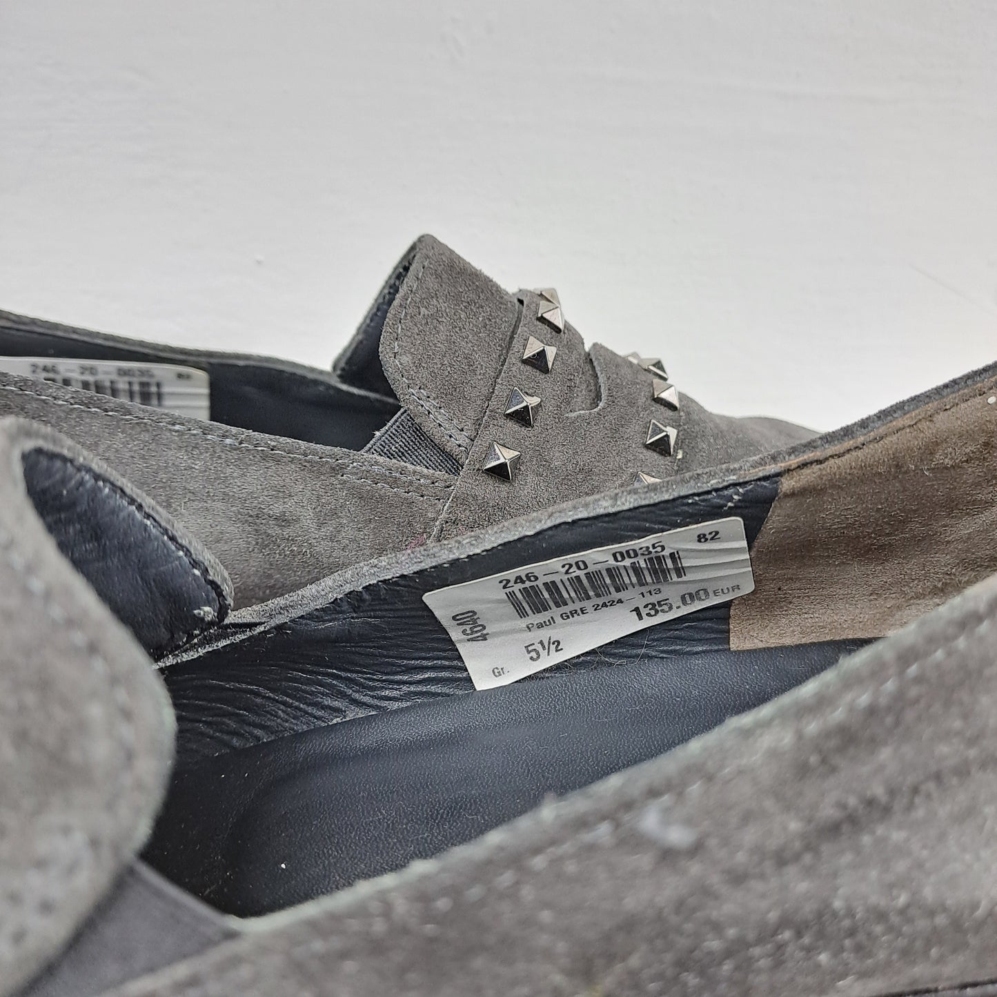 Paul Green Naiste Nahast Hallid Kingad Loafers Suurus 38.5