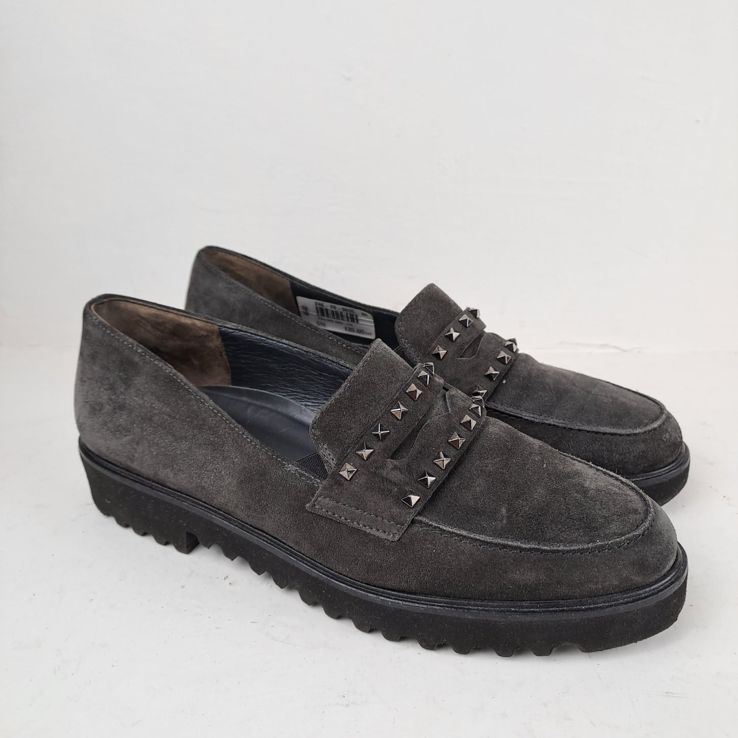 Paul Green Naiste Nahast Hallid Kingad Loafers Suurus 38.5